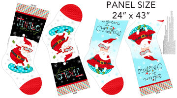 Extreme Santa - White Multi Santa Stocking