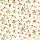 Gather With A Grateful Heart - Cream Cardinal On Branches