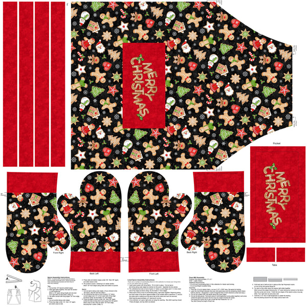 Sugar Coated - Adult Apron Panel with Oven Mitts