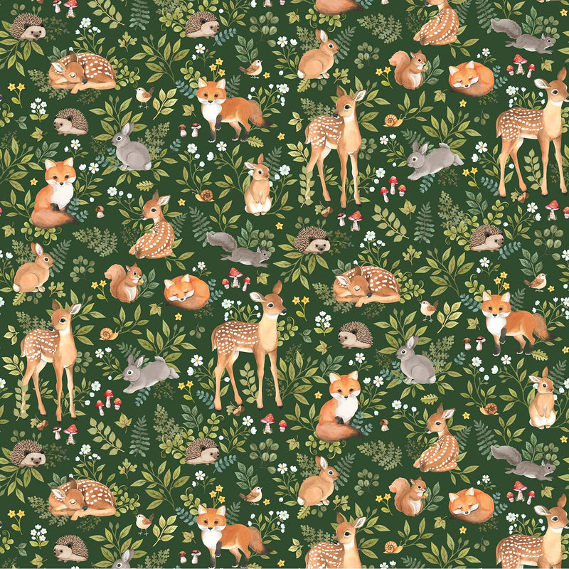 Woodland Babes - Dark Green Multi