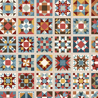 Barn Quilts - Beige Multi Quilt Blocks