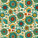 Boho Blooms - Cream Multi Large Trail