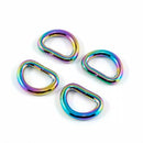 1/2" Rainbow D-Rings - Package of 4