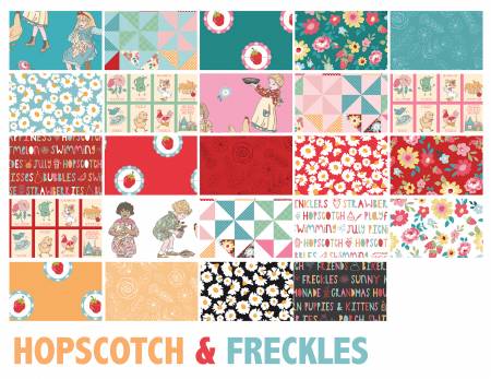 Fat Quarter Hopscotch & Freckles, 24pcs