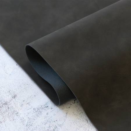 Graphite Rugged Faux Leather - 1/2 Yard