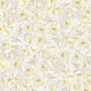 Winter Rose - Packed White Metallic Roses