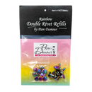 Medium Rainbow Double Cap Rivets - Package of 10 Sets