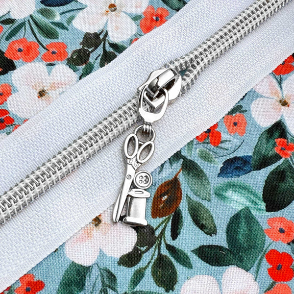 Nickel Sewing Pulls for #5 Zipper Tape - Package of 5