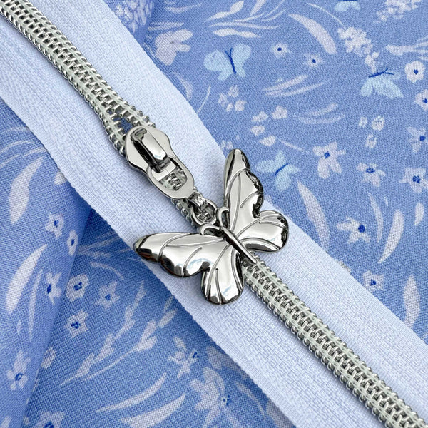 Nickel Butterfly for #5 Zipper Tape - Package of 5