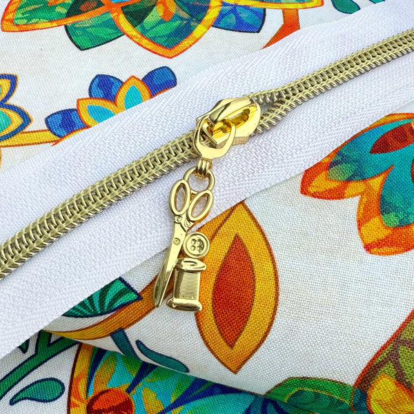Gold Sewing Pulls for #5 Zipper Tape - Package of 5