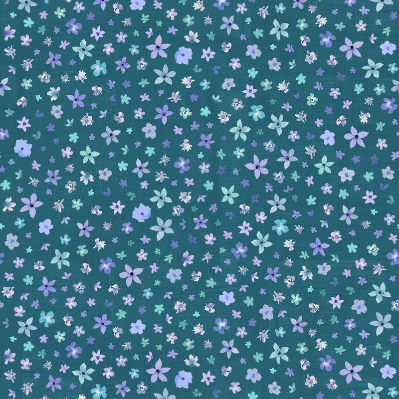 Nature Studies - Aqua Ditzy Floral