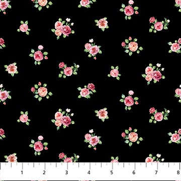 Blush - Black Mini Floral