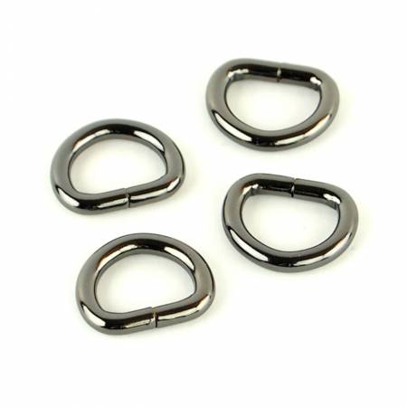 Sallie Tomato 1/2 Inch D-Rings - Set of 4 Gunmetal