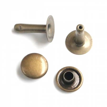 24 Large Rivets 13mm Antique Gold