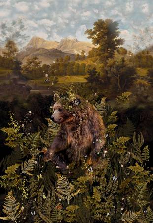 Among The Ferns - Bear Panel