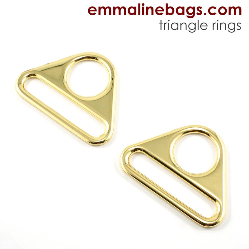 1½" Gold Triangle Rings - Package of 2