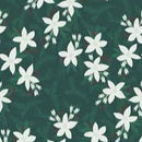 Yuletide - Dark Teal Poinsettias