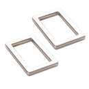 1" Nickel Rectangle Rings - Package of 2