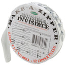 Make-A-Zipper Invisible 4.5yd (162in) roll & 12 Zipper Pulls White